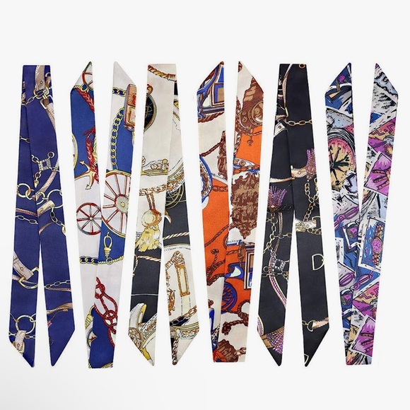 6 Scarves Perfect for Handbags New In Package  (Mixed) - Picture 6 of 9